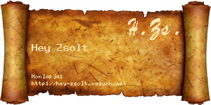 Hey Zsolt névjegykártya