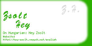 zsolt hey business card